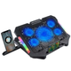 Підставка для ноутбука Givecool S500 з RGB-підсвіткою 5 вентиляторів для пристроїв до 18 дюймів чорна - зображення 5