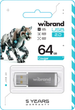 USB флешка Wibrand Cougar 64GB металлический корпус защита от воды и пыли серебряная - изображение 3