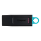 USB флешка Kingston DT Exodia 64GB USB 3.2 Gen 1 черный бирюзовый компактная с защитой разъема - изображение 1