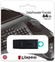 USB флешка Kingston DT Exodia 64GB USB 3.2 Gen 1 черный бирюзовый компактная с защитой разъема - изображение 6