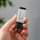 USB-флешка Hi-Rali Stark 8GB ударостійка із захисним ковпачком сталевий - зображення 3