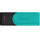 USB Flash Drive Kingston DT Exodia S 128GB USB 3.2 черный бирюзовый компактный с поворотным колпачком - изображение 2