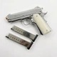 Стартовий пістолет Kuzey 911-SX#3, Colt M1911 Shiny Chrome Plating/White Grips - зображення 4