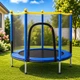 Батут детский Fitonix SafeJump 140 см синий с защитной сеткой и 6 ножками - изображение 1