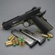 Стартовий пістолет Colt 1911 Kuzey 911#2 BlackGreen + 50 патронів, холостий, шумовий 9mm - изображение 1