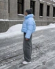 Пуховик жіночий короткий трендовий X-Woyz LS-8972-11 59377 M блакитний - зображення 4