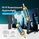 Коаксиальный аудиокабель RCA Vention 8 м 2 штекера 75 Ом двойное экранирование алюминиевой фольгой и оплеткой из луженой меди посеребренная медь OFC 4N зеленый (BCTGK) - изображение 2