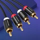Кабель RCA Vention 3 м 2 штекера на 2 штекера аналоговый стереосигнал позолоченные контакты черный (VAB-R06-B300) - изображение 8