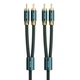 Аудиокабель RCA Vention 8 м 2 штекера на 2 штекера посеребренная бескислородная медь 4N хлопковая оплетка зеленый (BCUGK) - изображение 1