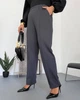 Жіночі брюки прямого крою MC215 графітового кольору 90089 - 52-54 - зображення 3
