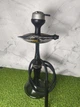 Кальян ATMOS Wood Steel Green — 49 см, стальная шахта, деревянный декор, стеклянная колба - изображение 1