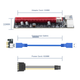 Подовжувач відеокарти EB-LINK PCI-E X1 - X16, кабель-перехідник PCIe 1X - 16X, плата розширення, великий 6-контактний блок живлення - изображение 5