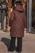 Жіноча зимова куртка з капюшоном подовжена MODA 100134 48 Шоколадний (М - 100134/2 A) - зображення 2