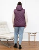 Женский теплый жилет с капюшоном удлиненный MODA 100095 68 Сливовый ( M - 100095/1 U ) - изображение 4