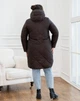 Жіноча зимова куртка з капюшоном подовжена MODA 100251 62 Шоколадний (М — 100251/2 R) - зображення 4