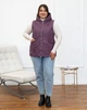 Женский теплый жилет с капюшоном удлиненный MODA 100305 64 Сливовый ( M - 100305/1 T ) - изображение 2