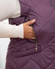 Женский теплый жилет с капюшоном удлиненный MODA 100305 64 Сливовый ( M - 100305/1 T ) - изображение 7