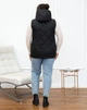 Женский теплый жилет с капюшоном удлиненный MODA 100305 50 Черный ( M - 100305/3 D ) - изображение 4