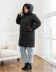 Жіноча зимова куртка з капюшоном подовжена MODA 100251 48 Чорний (М — 100251/1 A) - зображення 5