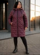 Жіноча зимова куртка з капюшоном подовжена MODA 100134 48 Бордовий (М - 100134/3 A) - зображення 1