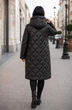 Жіноча зимова куртка з капюшоном подовжена MODA 100134 52 Чорний (М - 100134/1 C) - зображення 2