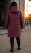 Жіноча зимова куртка з капюшоном подовжена MODA 100134 48 Бордовий (М - 100134/3 A) - зображення 2