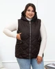 Женский теплый жилет с капюшоном удлиненный MODA 100305 60 Шоколадный ( M - 100305/2 W ) - изображение 1