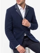 Куртка піджак чоловічий зі шкіряними вставками Voronin А1014 синій 50 - зображення 2