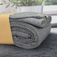 Плед флисовый 200*220 см графитового цвета евро размер COLORFUL HOME 1042 - изображение 5