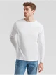 Мужская футболка с длинным рукавом Fruit of the Loom Valueweight Long Sleeve 100% хлопок,размер M, Белая - изображение 1