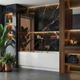 Шторка для ванни Rea Elegant нерухома 70x140 brushed copper REA-W5694 - зображення 4