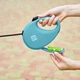 Повідець-рулетка для собак WAUDOG R-leash з контейнером для пакетів, світловідбивна стрічка, L, до 40 кг, 5 м, блакитний - зображення 3