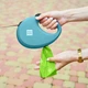 Повідець-рулетка для собак WAUDOG R-leash з контейнером для пакетів, світловідбивна стрічка, L, до 40 кг, 5 м, блакитний - зображення 4
