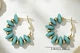 Сережки Кільця 2.9 см з намистинами jewelry Багатокольорові - зображення 4