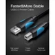 Кабель для принтера USB 2.0 AM/BM 2.0m black Vention (VAS-A16-B200) (355921) - зображення 2