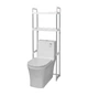 Стеллаж над унитазом Toilet Rack DP-P 19 из нержавеющей стали и пластика 2 полки 139.5×50.5×24.5 см Белый - изображение 1