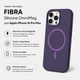Чехол для смартфона Apple iPhone 16 Pro Max BeCover FIBRA Silicone OmniMag Dark Purple (BC_716234) - изображение 3