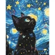 Набір для малювання Riviera Blanca Kitten's Night 40x50 см картина за номерами на полотні з акриловими фарбами різнобарвна для творчості - зображення 1