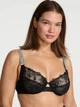 Жіночий мереживний бюстгальтер Victoria's Secret Чорний 38 D (27194057) - изображение 1