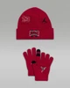 Детский вязаный набор Jordan Nike шапка и перчатки 1159864663 (Красный 8-20) на обхват головы 50-55 см - изображение 1