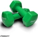 Гантель для фитнеса EasyFit 4 кг 1 шт. с виниловым покрытием цельная литая неразборная Зеленая (EF-0040GR) (56003014) - изображение 2