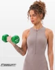 Гантель для фитнеса EasyFit 4 кг 1 шт. с виниловым покрытием цельная литая неразборная Зеленая (EF-0040GR) (56003014) - изображение 6