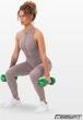 Гантель для фитнеса EasyFit 4 кг 1 шт. с виниловым покрытием цельная литая неразборная Зеленая (EF-0040GR) (56003014) - изображение 7