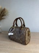 Женская коричневая сумка Coach Rowan Satchel с монограммой и брелоком-вишней, сумка Коач через плечо Коач ART161 - изображение 6