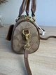 Женская коричневая сумка Coach Rowan Satchel с монограммой и брелоком-вишней, сумка Коач через плечо Коач ART161 - изображение 8
