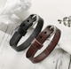 Стильний чоловічий браслет Belt Buckle Чорний - зображення 6