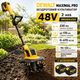 Акумуляторний культиватор DeWalt Maximal Pro 48 В міні мотокультиватор 2800 Вт безщітковий 6 А·год з 2 акумуляторами електротяпка для розпушування ґрунту саду городу грядок Fenix 25 - зображення 1