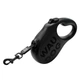 Повідець-рулетка для собак WAUDOG R-leash чорний розмір S довжина 5 м до 15 кг світловідбивна стрічка пластиковий з металевим карабіном надійна амуніція для безпечного вигулу тварин щоденних прогулянок міцний корпус 81621 - зображення 1