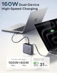 Зарядное устройство UGREEN Nexode Pro 160W с выдвижным кабелем, умным дисплеем и управлением с помощью приложения, 4-портовый GaN поддерживает AVS PD 3.1 и QC4.0 - изображение 7