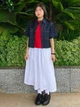 Юбка миди летняя женская Uniqlo 409014594 XL Белая (1161549102) - изображение 13